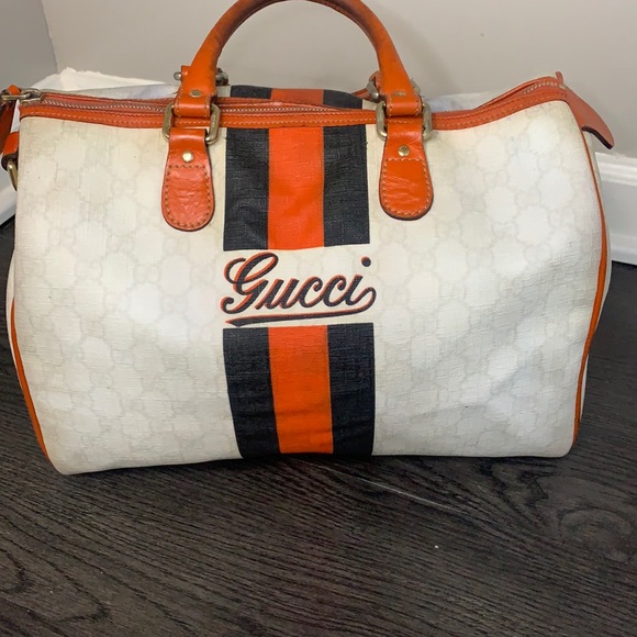Gucci Handbags - Gucci Coated Canvas Vintage Web Medium Joy Boston